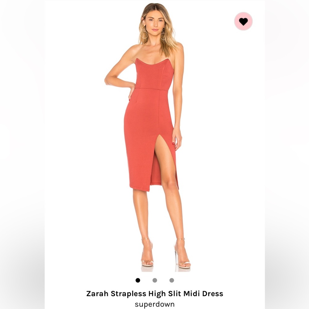 Superdown Zarah Strapless Midi Dress